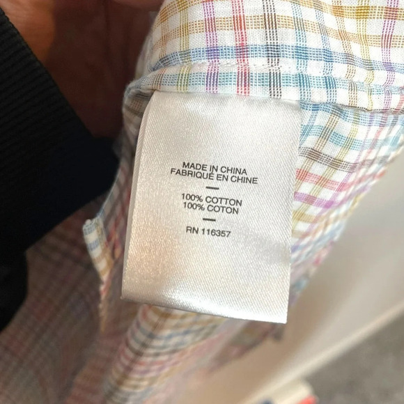 Zachary Prell Men’s Drozdov Multicolor Check Button Down Shirt Size XL - Picture 9 of 13